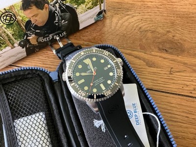 Deep Blue Master 1000 II Auto, Black Vintage Lume, Ceramic Bezel - Black Dial