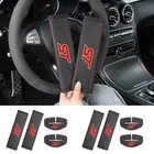 Ford ST Seatbelt Shoulder Pads + Buckle Covers For Ford Fiesta Focus Puma ST 4pc
