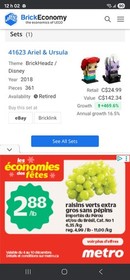 lego brickheadz NO BOX 41623 - 41595 - 41596 - Belle - Beast - Ariel And Ursula