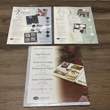 NEW LOT OF 3 Creative Memories Vintage Elegant Paper Packs 12x12 Page Protectors