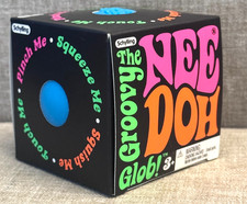Schylling NeeDoh Groovy Glob Blue Squishy Stress Ball Fidget Toy NEW In Box