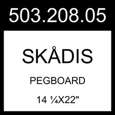 IKEA SKADIS SK DIS Pegboard White 14  x22" 503.208.05