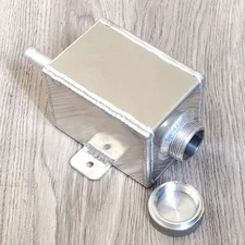 Universal Aluminum 750ml power steering reservoir Tank Bottle With Cap Natural