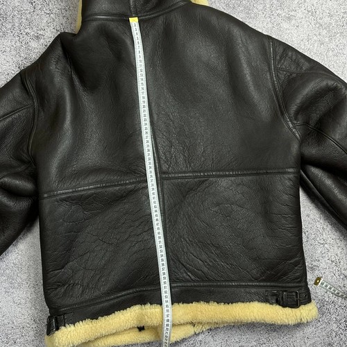 Vintage TEODEM Aviator B3 Flight Leather Sheepskin Bomber Jacket Size Large - Bild 13 von 14
