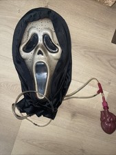 Scream Movie Ghost Face Bleeding Mask with Heart Blood Pump Halloween