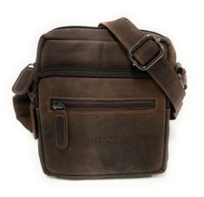 Borsello a tracolla in pelle GREENWOOD art. 202104 T.Moro