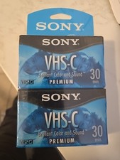 SONY VHS-C Camcorder Videocassette Premium Grade Color and Sound 2 Pk Tapes NEW