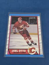 1989-90 O-Pee-Chee #205 Joel Otto Calgary Flames HOCKEY Card 8L