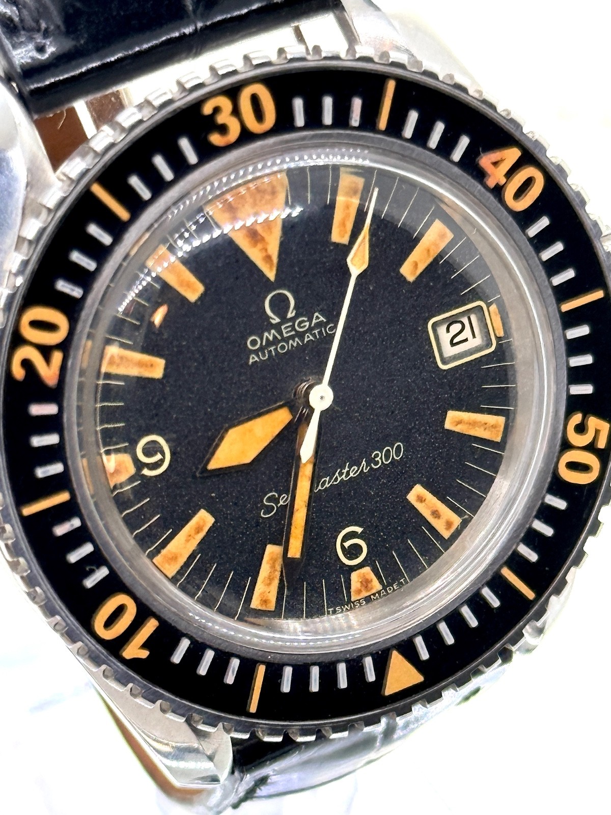 1968 Omega Seamaster 300 Big Triangle 166.024 Cal 565 Vintage Automatic Watch image 4