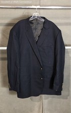 Renoir Men's Navy Blue Wool Blazer Sport Coat 2 Button Sz 54