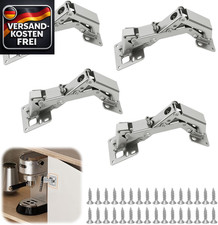 4 Stück Möbel-Scharniere 175° softclose mit Dämpfer verstellbar für Schranktüren