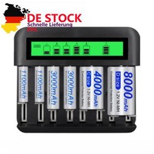 Akku Ladeger&auml;t f&uuml;r 8-fach AA/AAA C D Akkus LCD Batterieladeger&auml;t Repair-Modus DE
