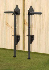 12" Heavy Duty Cane Bolt Gate Drop Rod Hardware Ground Latch for Wood PVC Vinyl