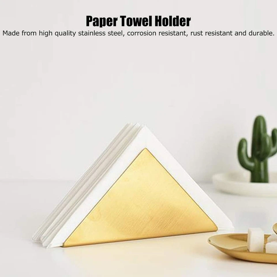 Portatovaglioli Da Tavolo in Oro, Tovaglioli Di Carta in Acciaio Inossidabile Po - Immagine 4 di 4