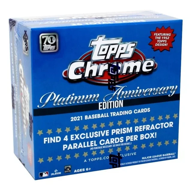 2021 Topps Chrome Platinum Anniversary Baseball  Mega Box - Rip + Ship
