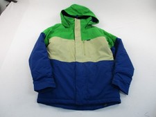 Burton Snowboard Jacket Boys Jacket XL Blue Green Long Sleeve Dryride Hooded
