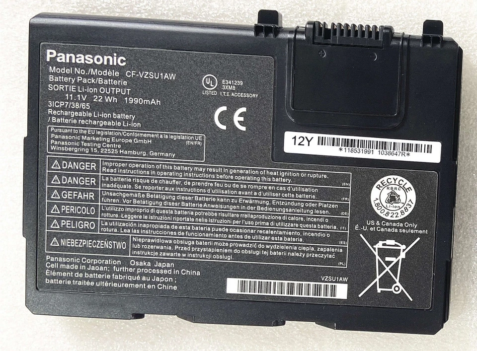 NEW Genuine CF-33 Battery For Panasonic CF-VZSU1AW Standard CF33 Toughbook US - Image 2 of 3