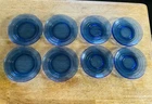 Set Of 8Vintage Hazel Atlas Cobalt Blue Depression Glass Plates (4) 6” (4) 5.5”