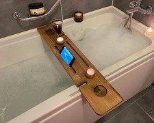 Handmade Wooden Bathtub Tray - 3 Different Size Options - Rustic Structure - Wat