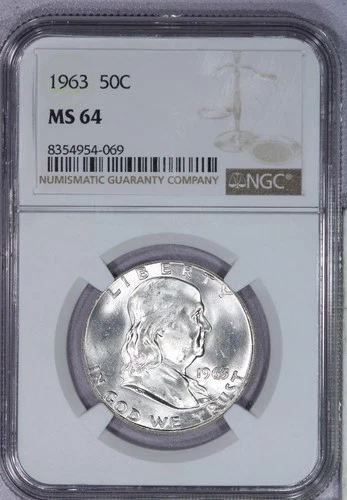 1963 Franklin Half Dollar 50c NGC MS64