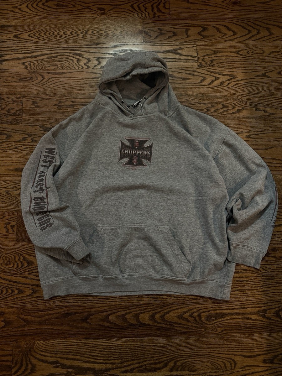 90sカリフォルニア ロングビーチ コンプトン スウェットシャツ L Vintage 90s West Coast Choppers Hoodie XL Grey Long Beach