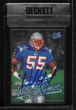 BAS 1997 Fleer Ultra Willie McGinest #26 Seal of Authenticity Auto 3c7
