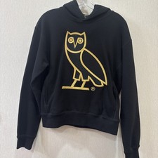 Ovo Original Yellow Owl Hoodie In Black Men's Regular Size Small