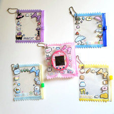 Tamagotchi Case Pouch Pixel Zip Coin Purse Keychain-Sweet Magic Colorful
