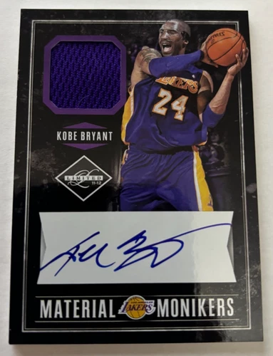 2011-12 Panini Limited Kobe Bryant #1 Material Monikers Auto Patch Jersey /25