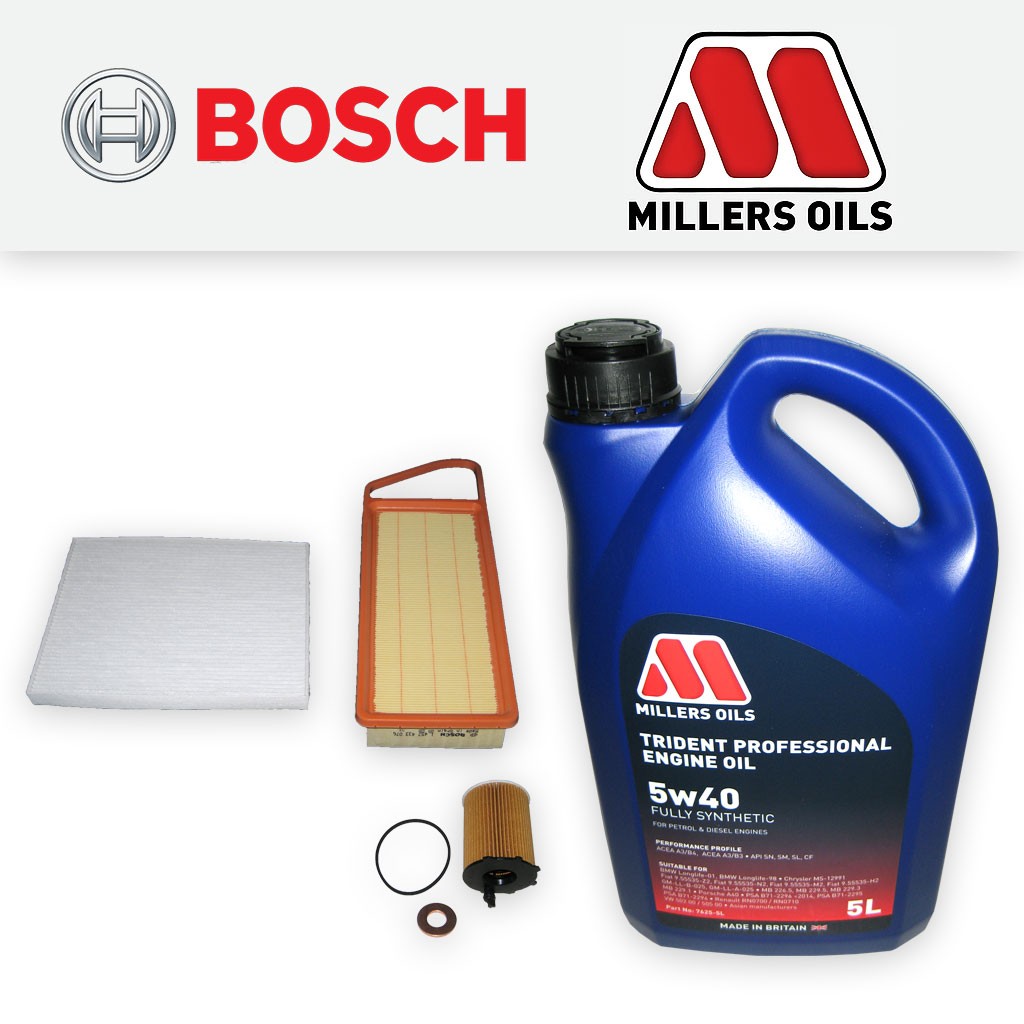 SERVICE KIT for PEUGEOT BIPPER 1.4 HDI OIL AIR CABIN FILTERS +5w40 OIL 2007-2014