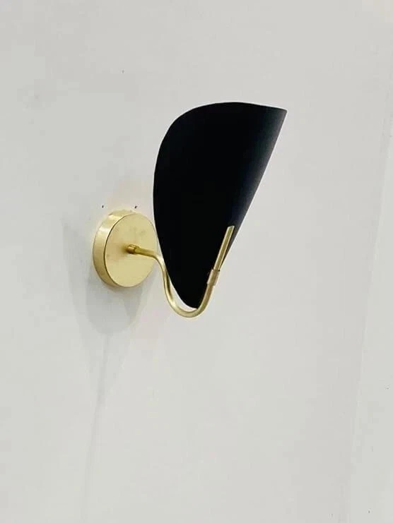 Aplique de pared de latón hecho a mano moderno de mediados de siglo 1 luz de ... - Imagen 4 de 4