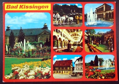 Multiple Views of the Spa Town in Bavaria, Bad Kissingen, Germany