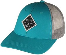 Salty Crew Boy's Sealine Retro Trucker Hat - Teal / Grey - New