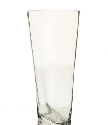 Glasvase viereckig, konisch 35 cm