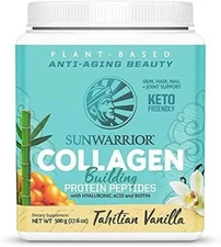 Sunwarrior Collagen Protein Powder with Biotin - Vanilla Flavor, 17.6 oz