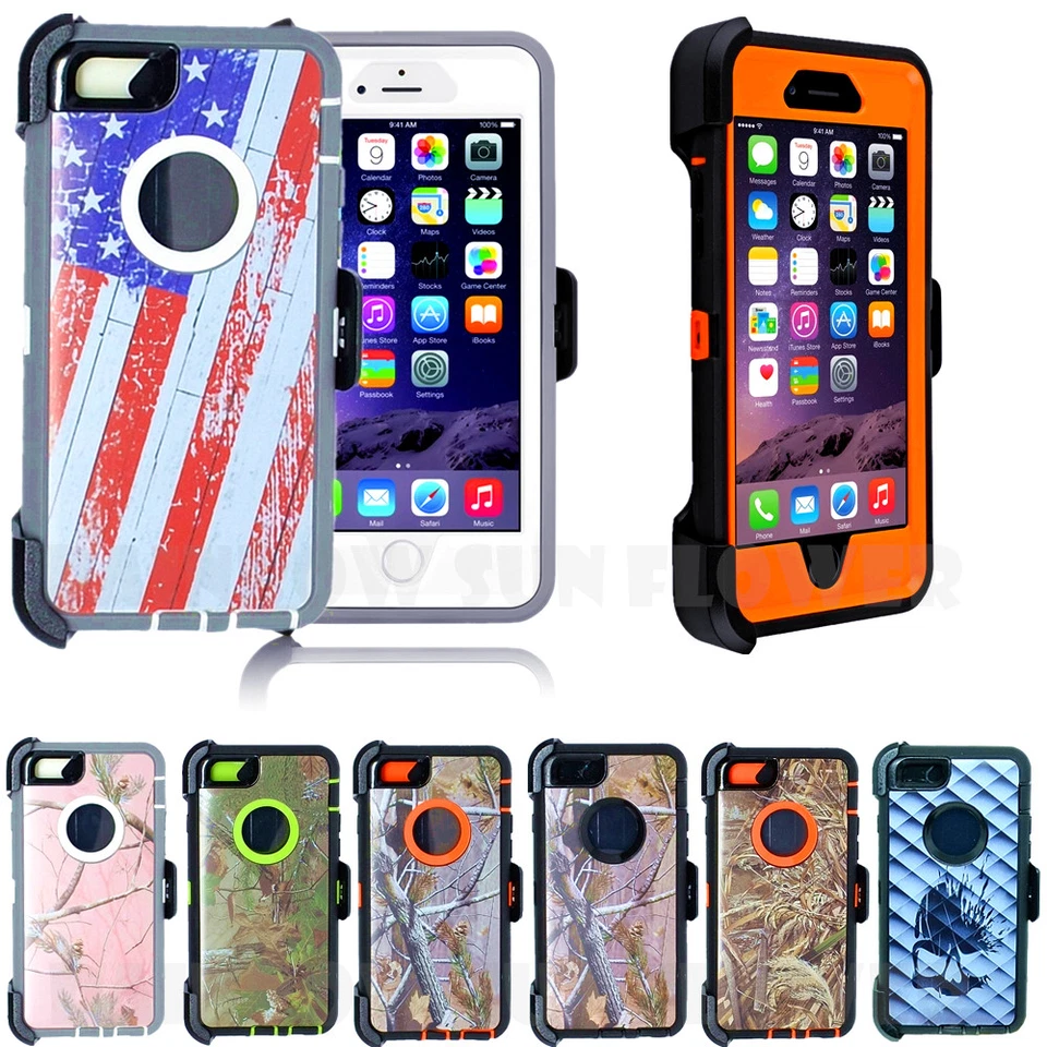 For Apple iPhone 8 / 8 Plus Defender Case Cover(Belt Clip Holster Fits Otterbox) - Image 2 of 4