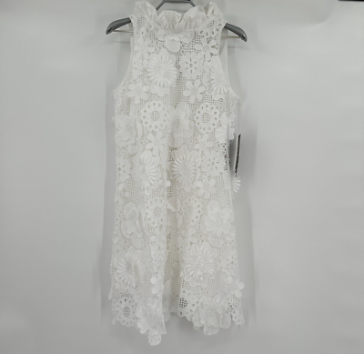 Tuckernuck Blanc Guipure Lace Blythe Dress sz XS Sleeveless Swing Bow  Ruffle NWT | eBay