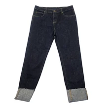 Monoprix Teens Junior Dark Wash Jeans 16 Years (Girls 16) Tapered Midrise French