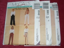 🌼McCALL'S #3001 / #9548 - LADIES CLASSIC FIT - 1 HOUR PANTS PATTERN 12 or 24 FF