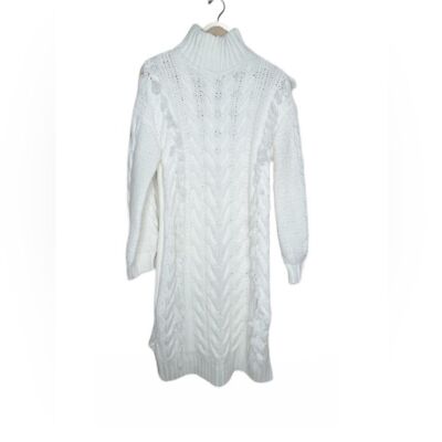 white midi sweater dress Let It All Go Cream Dress, Medium - The Mint Julep Boutique the Gwyneth White Sweater Midi Dress White Elastic Knit Mock Neck