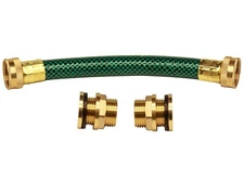 RAINPAL RBL020 Rain Barrel Linking Link Kit 2 Brass Bulkhead Fittings 1 Hose