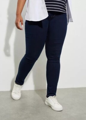 Indigo Skinny Damenjeans Ex D@rothy P3rkins hochtailliert plus REG Tall Petite