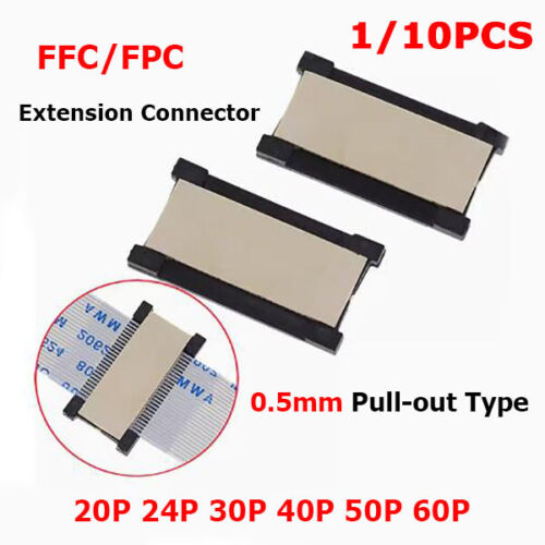 FFC/FPC 20P-60P Extension Connector 0.5mm Pull-out Type Simple Extension Block - Picture 1 of 4