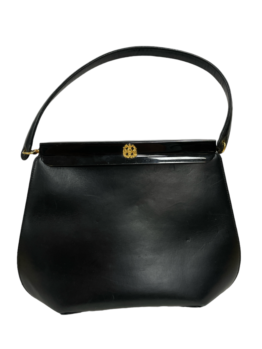 Bienen-davis Genuine Calfskin Black Leather Handbag Purse w Bienen-davis Genuine Calfskin Black Leather Handbag Purse w
