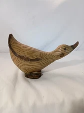 Transpac Wood Look Resin Duck Washed With Brown Accents