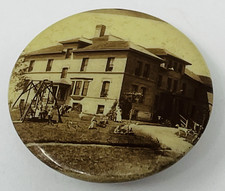 Foto 1896 Celuloide Botón Pinback Escuela Orfanato Hospital Internado