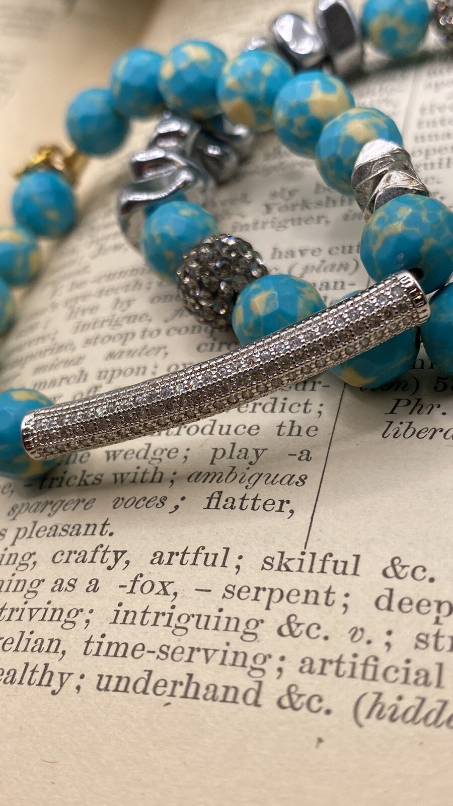 Erimish Beaded & Rhinestone Stack Bracelet Set Of… - image 4