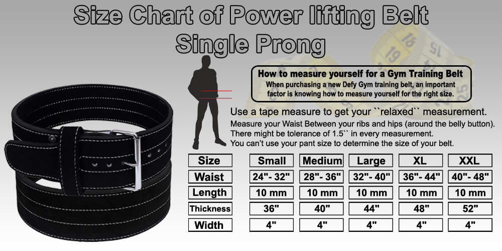 New Genuine Power-Lifting Leather Heavy Duty Body Building Single Prong Belt 