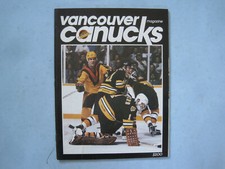 1983/84 VANCOUVER CANUCKS BOSTON BRUINS HOCKEY PROGRAM PETE PEETERS STEVE KASPER