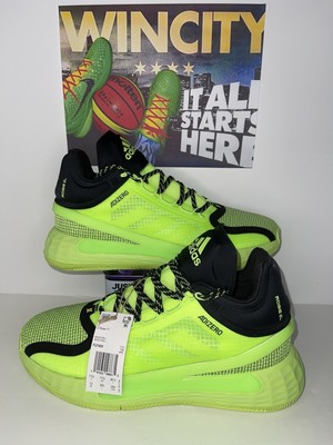 ADIDAS PE RARE D ROSE 11 NEW LIME GREEN VOLT MEN'S BASKETBALL SHOES CHRISTMAS 12
